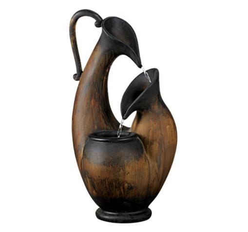 Artistic Aged Water Vessel Tabletop Fountain Artistic Aged Water Vessel Tabletop Fountain