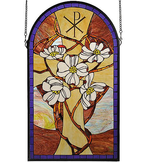 Cristograph Dogwood Stained Glass Panel Cristograph Dogwood Stained Glass Panel