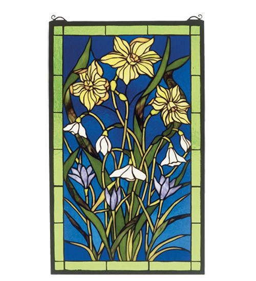 Spring Bouquet Stained Glass Window Panel Spring Bouquet Stained Glass Window Panel