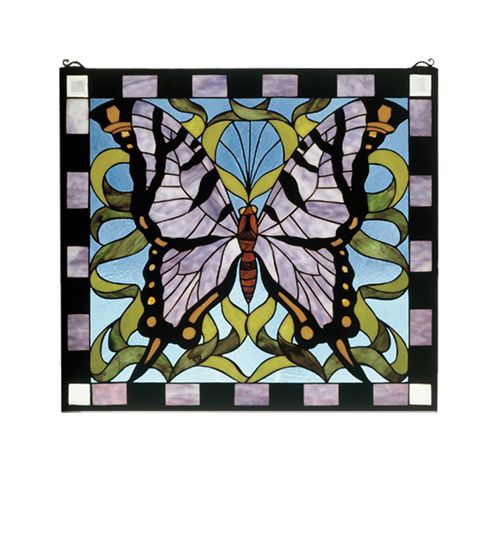 Butterfly Stained Glass Window Panel Butterfly Stained Glass Window Panel