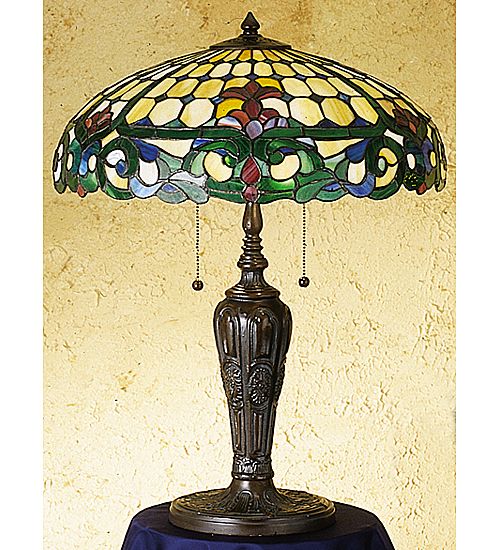 Stained Glass Duffner & Kimberly Colonial Table Lamp 24"H Stained Glass Duffner & Kimberly Colonial Table Lamp 24"H