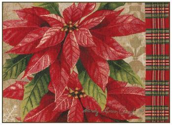 Merry Christmas Poinsettia Placemat Merry Christmas Poinsettia Placemat