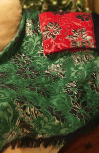 Christmas Poinsettia Melody Baylor - Tapestry Throw Christmas Poinsettia Melody Baylor - Tapestry Throw