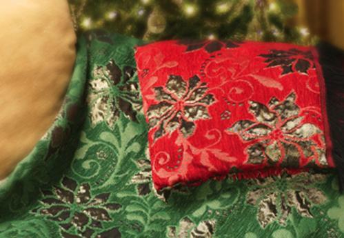 Christmas Poinsettia Melody Flame - Tapestry Throw Christmas Poinsettia Melody Flame - Tapestry Throw