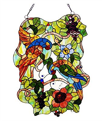 Beautiful Birds Stained Glass Panel Beautiful Birds Stained Glass Panel