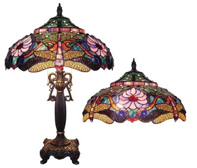 Dragonfly Tiffany Style Stained Glass Table Lamp Dragonfly Tiffany Style Stained Glass Table Lamp