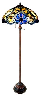 Stained Glass Victorian Style Floor Lamp 18" Shade Stained Glass Victorian Style Floor Lamp 18" Shade
