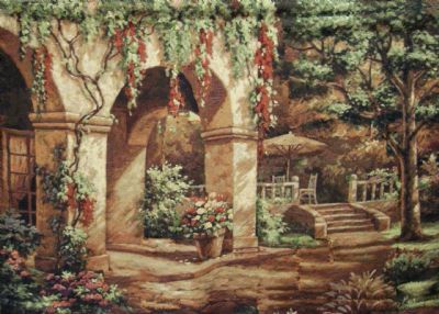 Beljen Mills Masterpiece Tapestry - Arch Courtyard Beljen Mills Masterpiece Tapestry - Arch Courtyard
