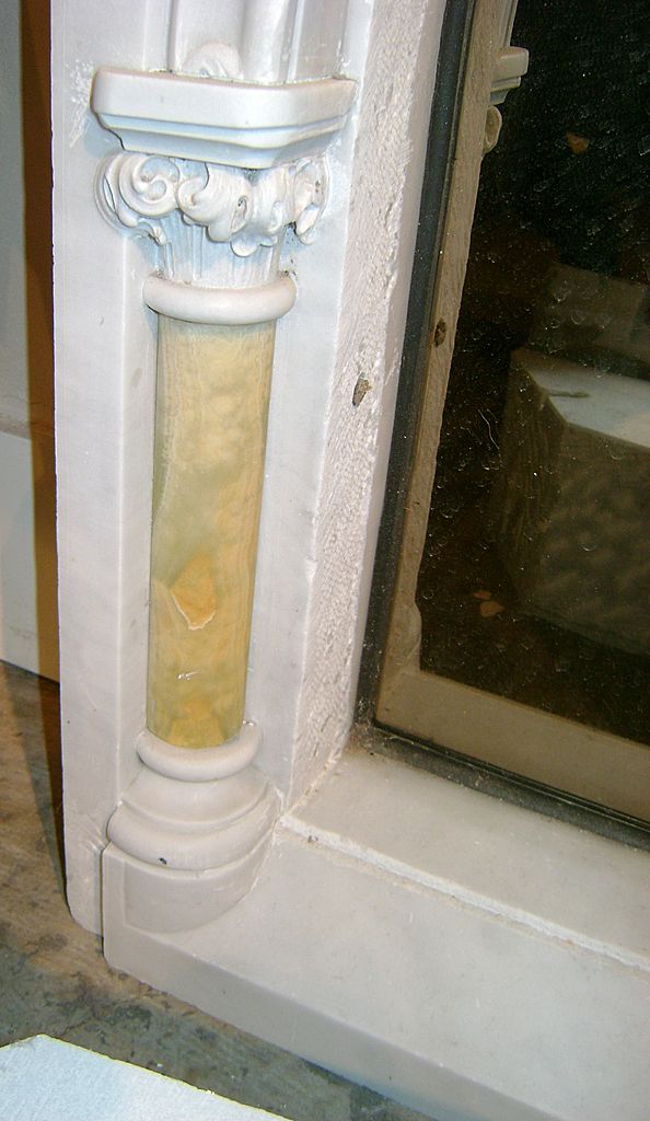 19th c. Marble & Onyx Tabernacle Mirror Architectural Church Element 19th c. Marble & Onyx Tabernacle Mirror Architectural Church Element