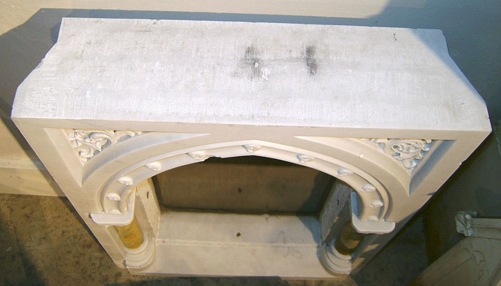 19th c. Marble & Onyx Tabernacle Mirror Architectural Church Element 19th c. Marble & Onyx Tabernacle Mirror Architectural Church Element