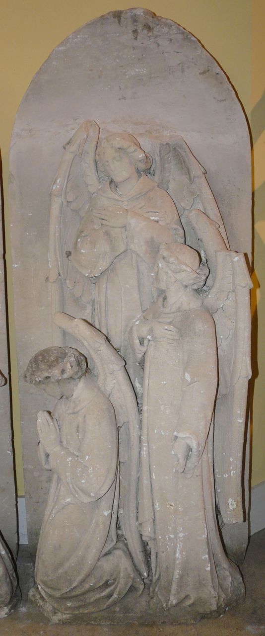 19th c. Carved Caan Limestone Angel Sculptures from London Church 19th c. Carved Caan Limestone Angel Sculptures from London Church