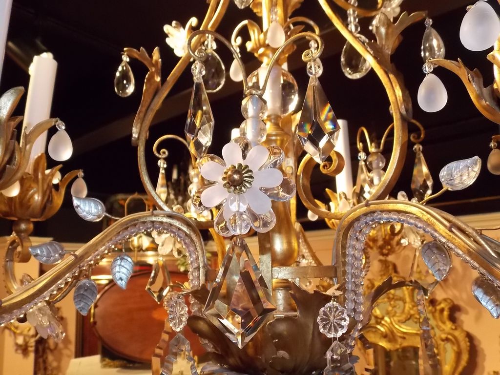 Bagues style Crystal and Gilded Chandelier Bagues style Crystal and Gilded Chandelier