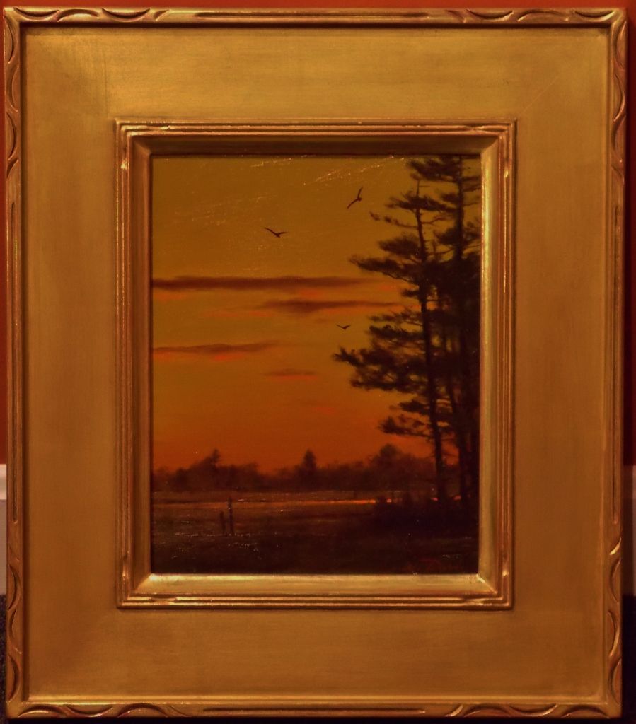 William R. Davis Oil Painting Hampton Marsh Sunset NH William R. Davis Oil Painting Hampton Marsh Sunset NH