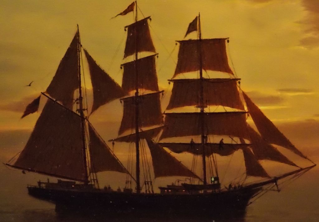 William R. Davis Marine Oil Painting "Almost Home" William R. Davis Marine Oil Painting "Almost Home"