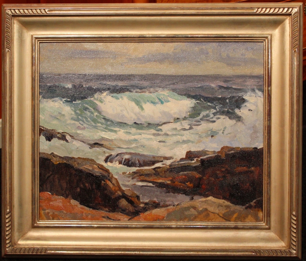 Bernard Corey Oil Painting Seascape Estate Stamp from nhantiquecoop on
