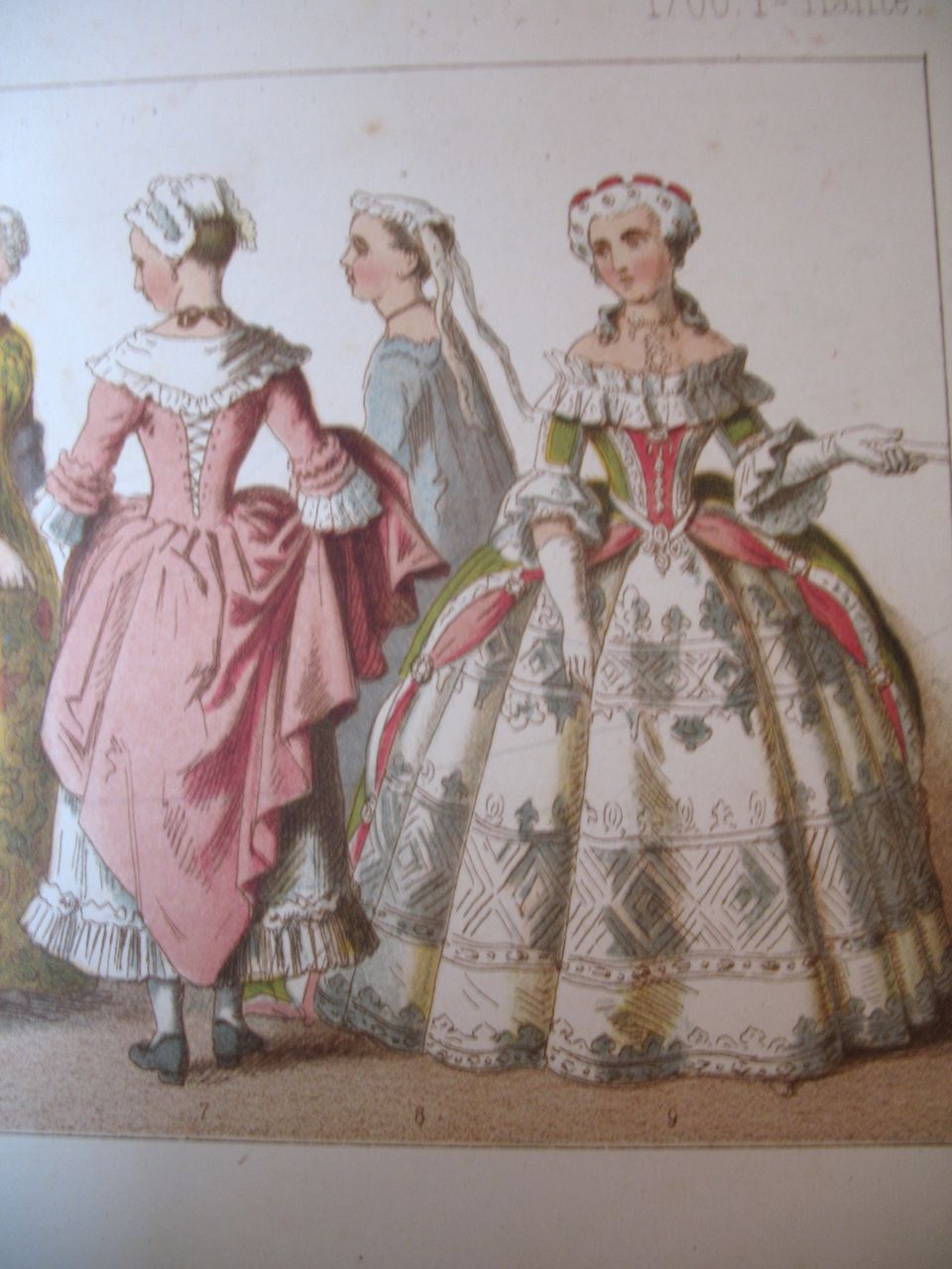 Antique Victorian Print Lithograph FRENCH Fashion Dresses 19th C Century Large TO DIE FOR Antique Victorian Print Lithograph FRENCH Fashion Dresses 19th C Century Large TO DIE FOR