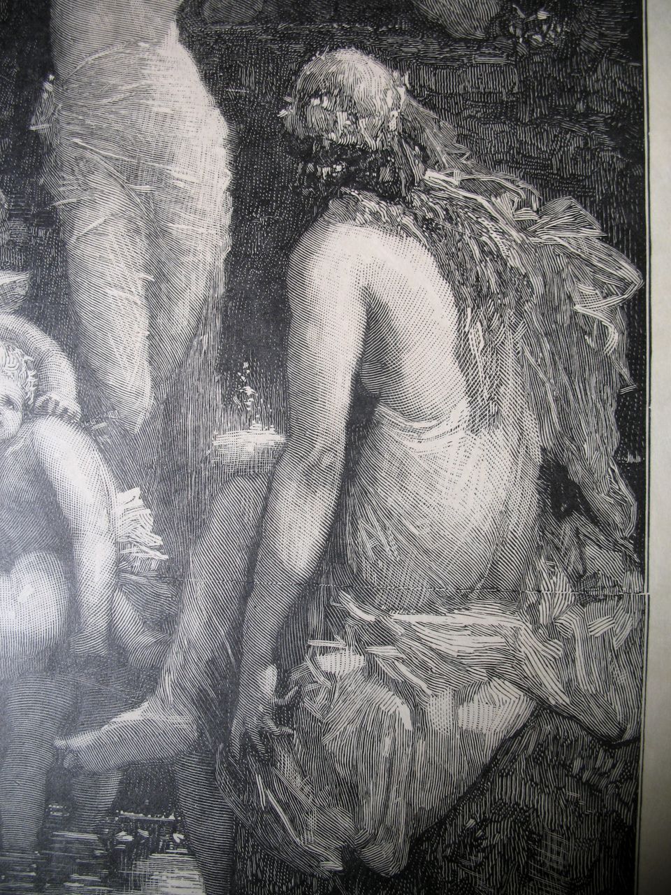 Antique 19th C Century French Art NOUVEAU Nudes Large Print Engraving LISTED Artist AMAZING! Antique 19th C Century French Art NOUVEAU Nudes Large Print Engraving LISTED Artist AMAZING!
