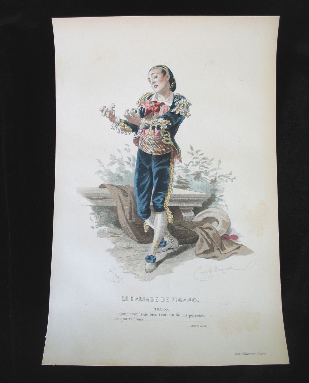 Antique French Print By Emile Bayard FAMOUS Artist Signed Superb from