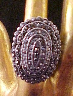 Vintage Large Oval Marcasite Ring Vintage Large Oval Marcasite Ring