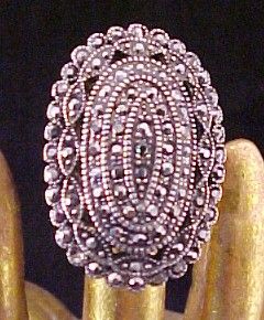 Vintage Large Oval Marcasite Ring Vintage Large Oval Marcasite Ring