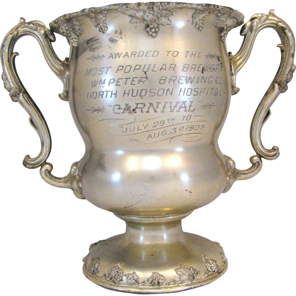 Antique Trophy Large Silver Plate Brewing Beer 1907 from 