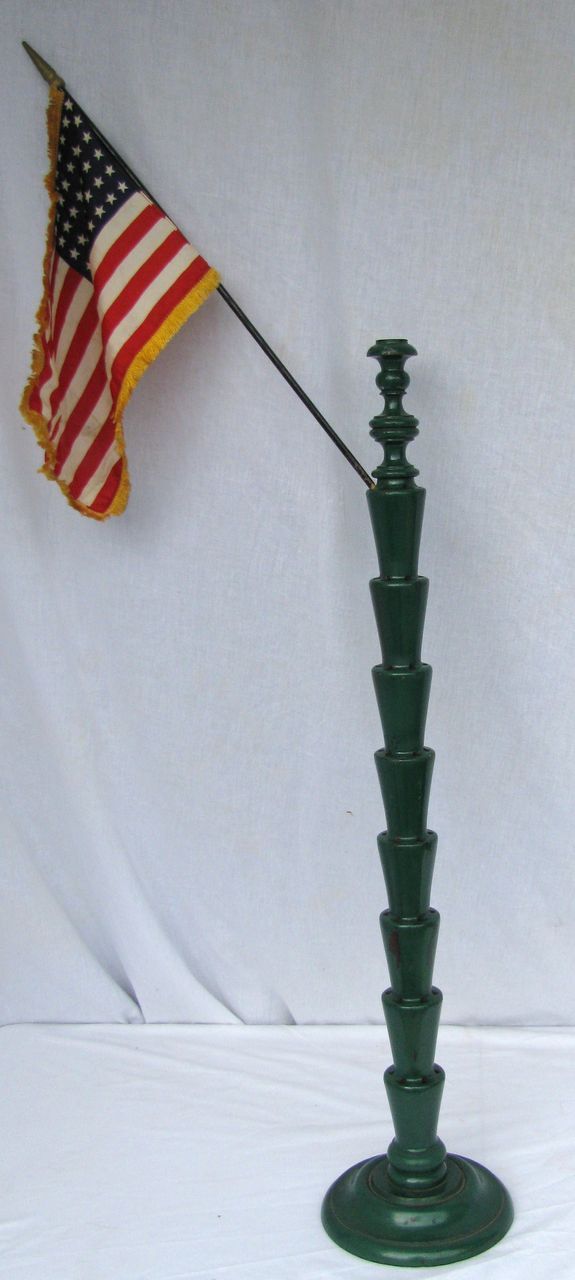 Antique Painted Country Store Lollipop, Patriotic Flag or Hat Pin Counter Display Antique Painted Country Store Lollipop, Patriotic Flag or Hat Pin Counter Display