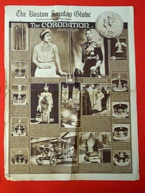 1937 Coronation King George VI - Special Editions of Two Boston Newspapers 1937 Coronation King George VI - Special Editions of Two Boston Newspapers