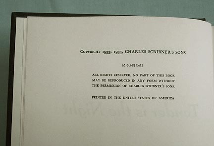 'Tender is the Night', F. Scott Fitzgerald, 1977 Scribner Edition 'Tender is the Night', F. Scott Fitzgerald, 1977 Scribner Edition