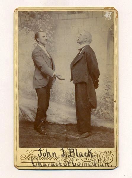 Actor Comedian John Black Publicity Photo - Double Exposure Cabinet Card Actor Comedian John Black Publicity Photo - Double Exposure Cabinet Card