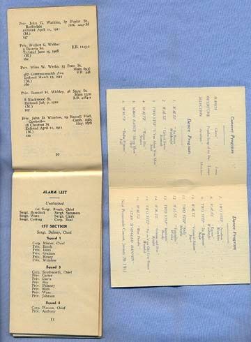 First Corps of Cadets, Boston – 1911 Roster and 1910 Concert Program First Corps of Cadets, Boston – 1911 Roster and 1910 Concert Program
