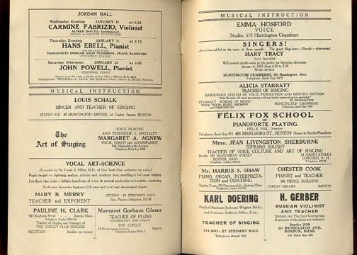 Paderewski Concert Performance Program, Boston Symphony Hall 1922 Paderewski Concert Performance Program, Boston Symphony Hall 1922
