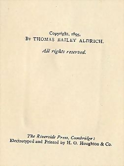 'Later Lyrics' - Poetry by T. B. Aldrich, Atlantic Monthly Editor, 1896 'Later Lyrics' - Poetry by T. B. Aldrich, Atlantic Monthly Editor, 1896