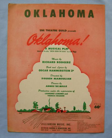 `Oklahoma', 1943 Broadway Edition – Rodgers and Hammerstein `Oklahoma', 1943 Broadway Edition – Rodgers and Hammerstein