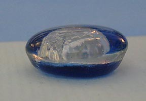 Cobalt Blue Sulfide Glass Studio Button by Theresa Rarig Cobalt Blue Sulfide Glass Studio Button by Theresa Rarig