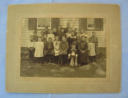 One-Room Schoolhouse with Teacher, Class Photo Dated 1899 One-Room Schoolhouse with Teacher, Class Photo Dated 1899