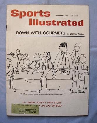 Sports Illustrated 1960, James Thurber Cover, Bobby Jones Golf Story Sports Illustrated 1960, James Thurber Cover, Bobby Jones Golf Story