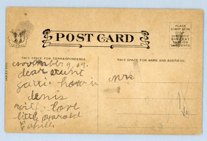 Comic Postcard With Classic Punch Line, Signed Carmichael, Dated 1909 Comic Postcard With Classic Punch Line, Signed Carmichael, Dated 1909