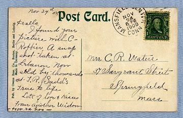 Comic Postcard – Handsome Suitor and Over-Weight Widow Comic Postcard – Handsome Suitor and Over-Weight Widow