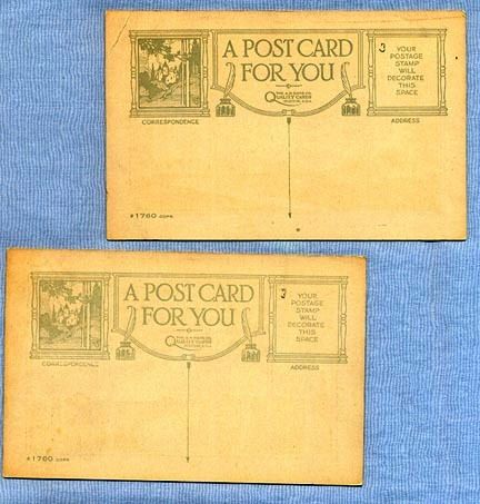 Postcard Pair – Arts and Crafts Tiles Landscapes, Circa 1910 Postcard Pair – Arts and Crafts Tiles Landscapes, Circa 1910