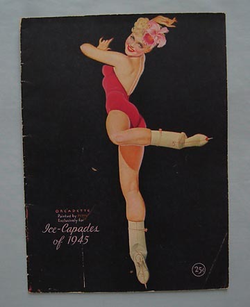 Ice Capades 1945 Program, Pretty Blonde Pin-Up Cover by George Petty Ice Capades 1945 Program, Pretty Blonde Pin-Up Cover by George Petty
