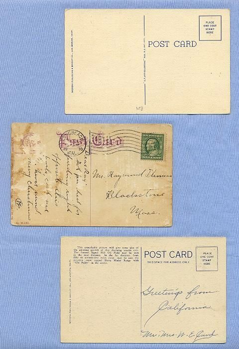 Three Vintage Postcards of Long Beach, California Three Vintage Postcards of Long Beach, California