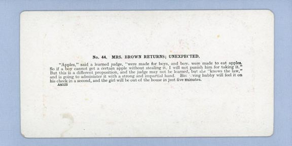 Comic Stereoview Card – Wife Discovers Flirting Husband With Maid Comic Stereoview Card – Wife Discovers Flirting Husband With Maid