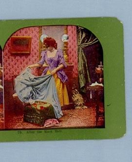Stereoview Card – Woman at Home After the Masked Ball Stereoview Card – Woman at Home After the Masked Ball