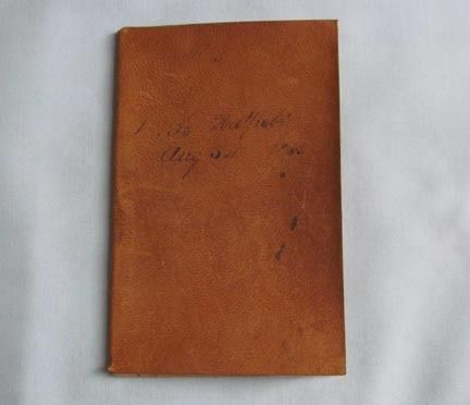 Leather-Bound Ledger of Personal Items Purchased, dated 1865 Leather-Bound Ledger of Personal Items Purchased, dated 1865