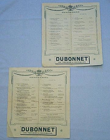 Paris Jardin des Tuileries - Two Concert Programs, 1929 Paris Jardin des Tuileries - Two Concert Programs, 1929