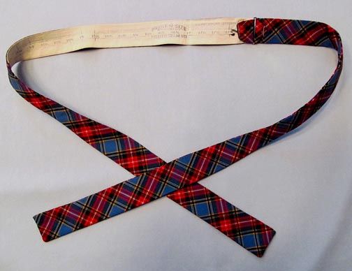 Vintage Bow Tie, Blue Plaid, Adjustable Prest-O-Size Brand Vintage Bow Tie, Blue Plaid, Adjustable Prest-O-Size Brand