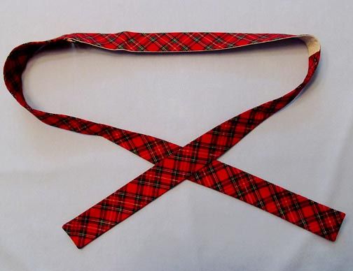 1940s Bow Tie, Adjustable Prest-O-Size Brand, Red Plaid 1940s Bow Tie, Adjustable Prest-O-Size Brand, Red Plaid
