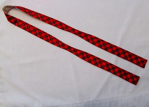 1940s Bow Tie, Adjustable Prest-O-Size Brand, Red Plaid 1940s Bow Tie, Adjustable Prest-O-Size Brand, Red Plaid