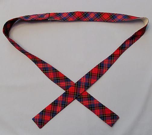 Retro Bow Tie, Red and Blue Plaid, Adjustable Prest-O-Size Brand Retro Bow Tie, Red and Blue Plaid, Adjustable Prest-O-Size Brand