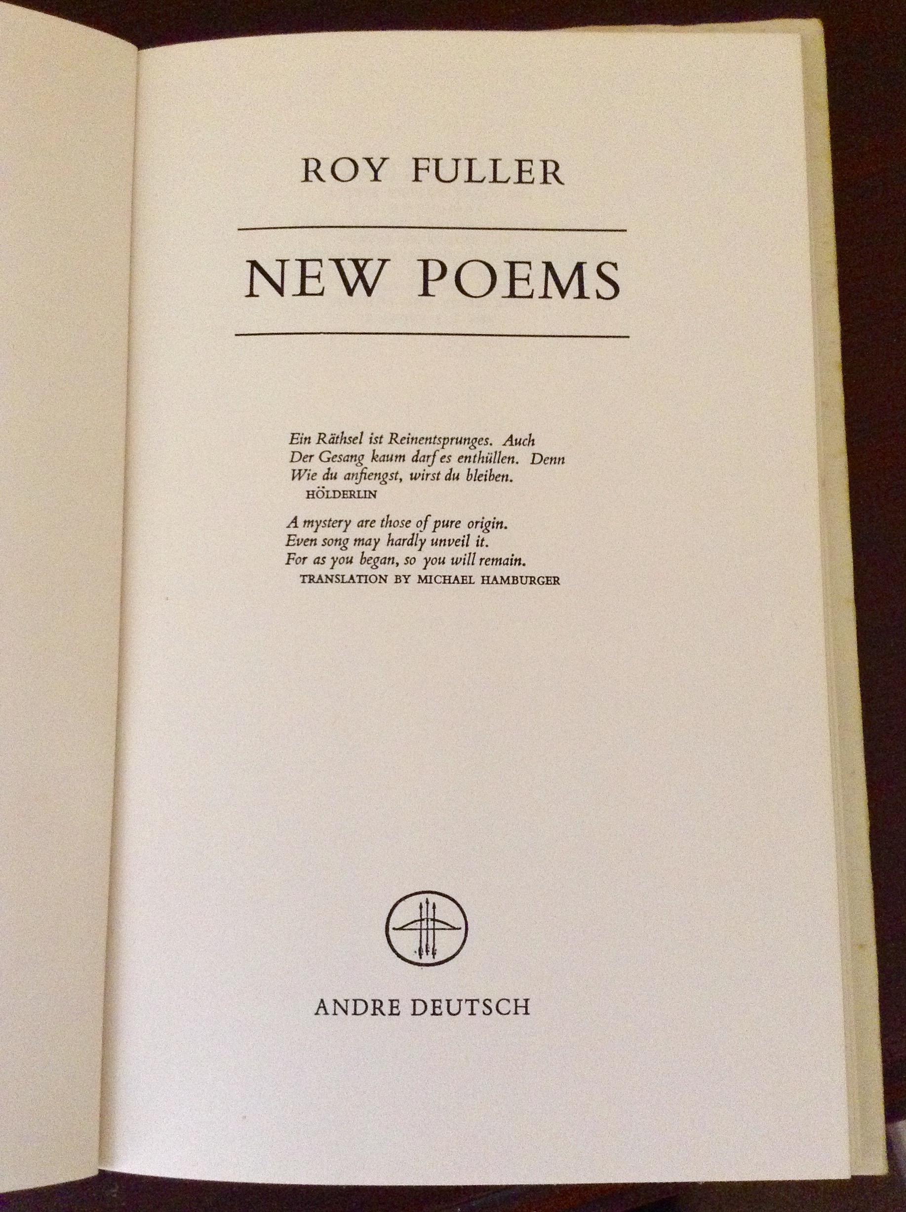 New Poems by Roy Fuller New Poems by Roy Fuller